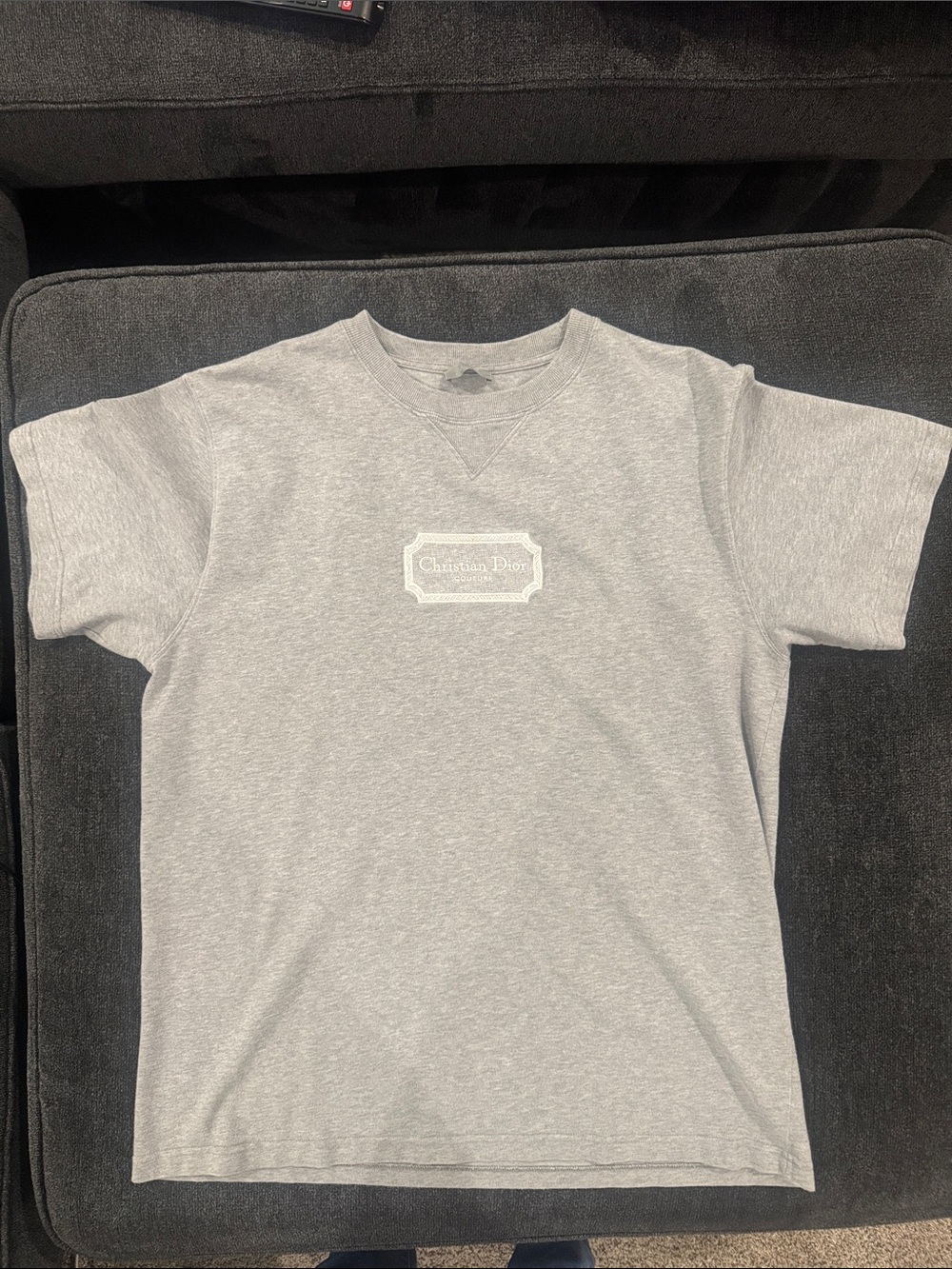 Dior Light Gray Logo Crewneck Sweatshirt